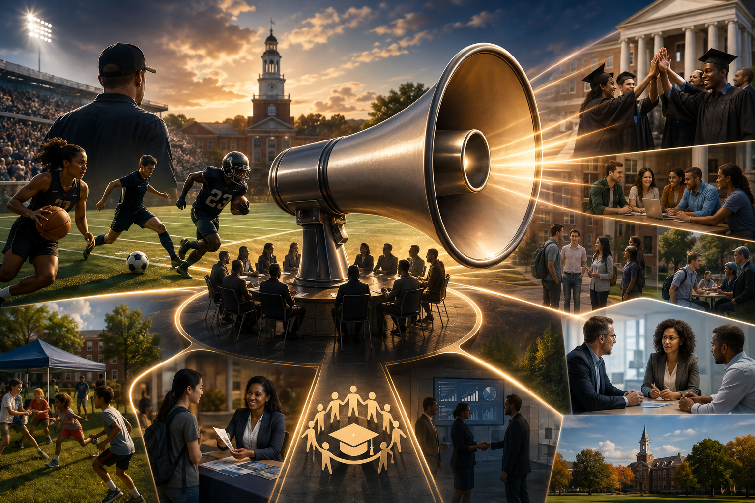 College athletics integrated as a campus leadership laboratory